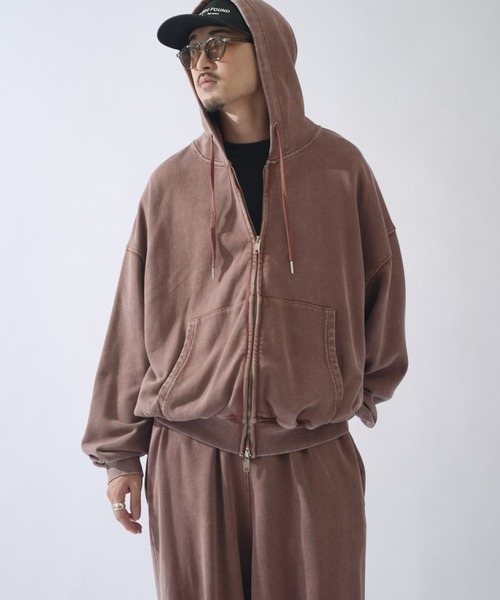 Lui's（ルイス）の「アシッドウォッシュジップパーカー（パーカー・メンズ・ブラウン/ブラック・S/M）」の2枚目の写真