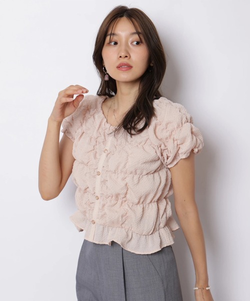 JUSGLITTY(ジャスグリッティー)の「パフシャーリングブラウス(シャツ/ブラウス・レディース・ピンク系その他5・2)」の12枚目の写真