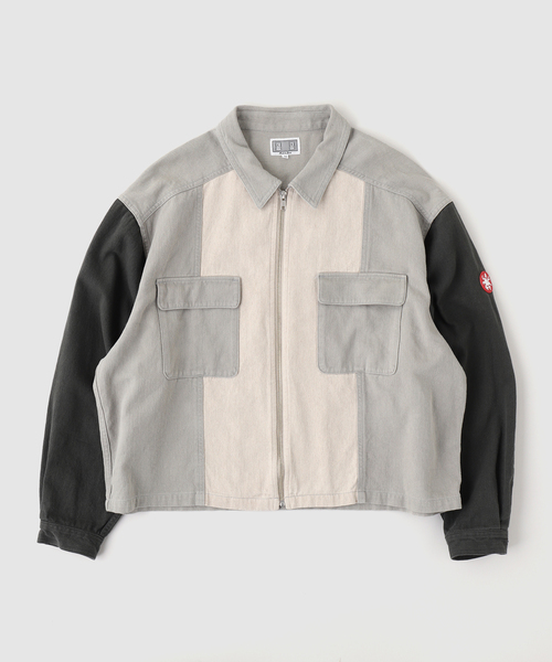 C.E(シーイー)の「C.E / シーイー cavempt STRIPE CUT SHORT SHIRT JACKE(その他アウター・メンズ・グレー・MEDIUM)」の1枚目の写真