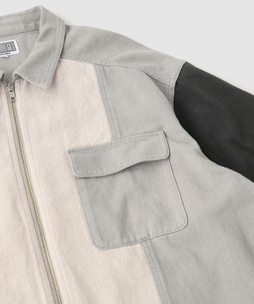 C.E(シーイー)の「C.E / シーイー cavempt STRIPE CUT SHORT SHIRT JACKE(その他アウター・メンズ・グレー・MEDIUM)」の3枚目の写真