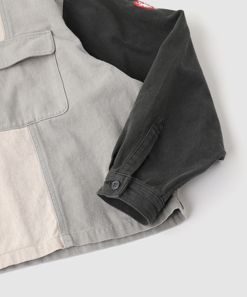 C.E(シーイー)の「C.E / シーイー cavempt STRIPE CUT SHORT SHIRT JACKE(その他アウター・メンズ・グレー・MEDIUM)」の4枚目の写真
