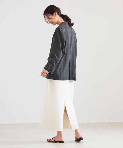 Demi-Luxe BEAMS(デミルクス ビームス)の「ポリエステル レーヨン 2ボタン ジャケット(テーラードジャケット・レディース・ベージュ/グレー・36/38)」の5枚目の写真