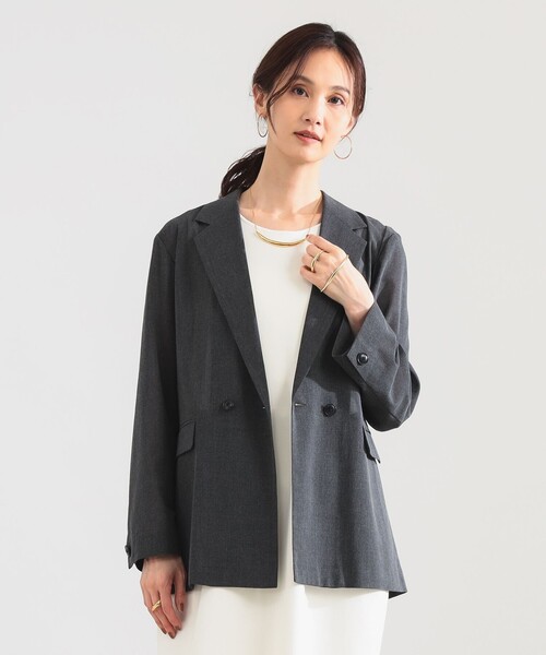 Demi-Luxe BEAMS(デミルクス ビームス)の「ポリエステル レーヨン 2ボタン ジャケット(テーラードジャケット・レディース・ベージュ/グレー・36/38)」の6枚目の写真