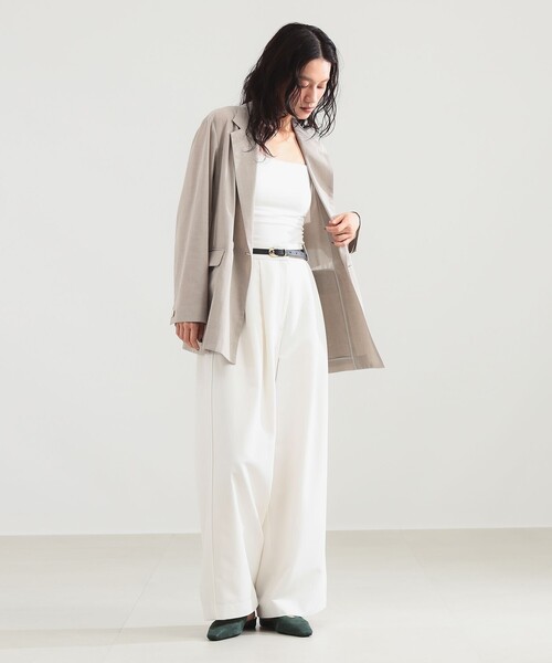 Demi-Luxe BEAMS(デミルクス ビームス)の「ポリエステル レーヨン 2ボタン ジャケット(テーラードジャケット・レディース・ベージュ/グレー・36/38)」の7枚目の写真