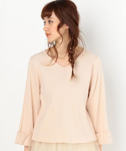 Another Edition（アナザーエディション）の「リブVネックプルオーバー/AEBC　RIB V/N PO◆（ニット/セーター・レディース・ライトグレー/ライトピンク/オリーブ/ライトブルー・FREE）」の18枚目の写真