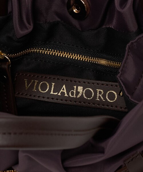 VIOLAd'ORO(ヴィオラドーロ)の「<VIOLAd’ORO>BIANCA ナイロン ベルト トートバッグ S(トートバッグ・レディース・ダークブラウン/ブラウン系・FREE)」の16枚目の写真