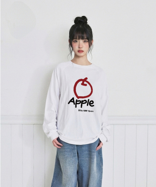 THEMORFHOUSE(ザモーフハウス)の「サクワ MORFプリントオーバーサイズロングスリーブホワイト(Tシャツ/カットソー・レディース・その他・MEDIUM/LARGE)」の2枚目の写真