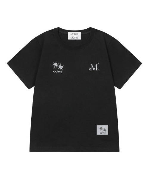 MUCENT（ムセント）の「◇MUCENT◇ブランド直輸入正規品/★MUCENT×COIRISコラボ シグネチャーロゴミックスハーフT SIGNATURE LOGO MIX HALF T（Tシャツ/カットソー・レディース・ホワイト/ブラック・FREE）」の11枚目の写真