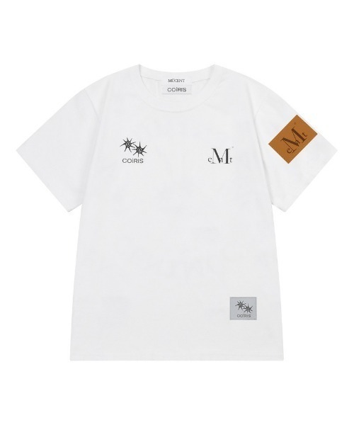 MUCENT（ムセント）の「◇MUCENT◇ブランド直輸入正規品/★MUCENT×COIRISコラボ シグネチャーロゴミックスハーフT SIGNATURE LOGO MIX HALF T（Tシャツ/カットソー・レディース・ホワイト/ブラック・FREE）」の13枚目の写真