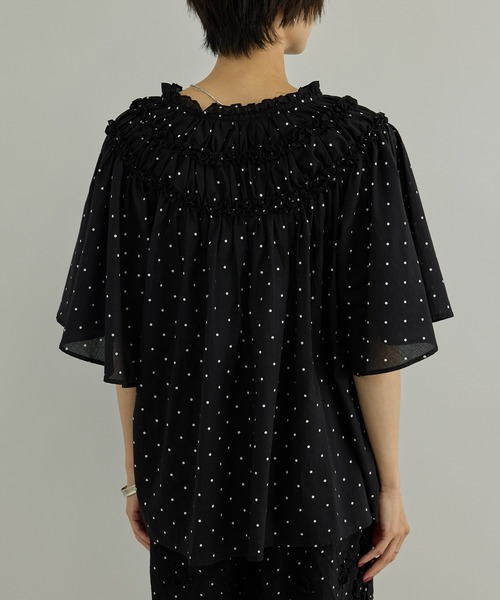 crinkle crinkle crinkle(クリンクルクリンクルクリンクル)の「【WEB先行販売】【crinkle crinkle crinkle】別注ドットコットンブラウス(シャツ/ブラウス・レディース・ブラック系その他・FREE)」の6枚目の写真