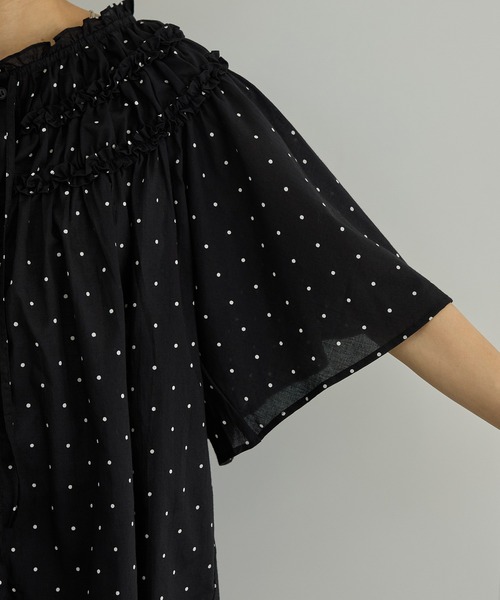 crinkle crinkle crinkle(クリンクルクリンクルクリンクル)の「【WEB先行販売】【crinkle crinkle crinkle】別注ドットコットンブラウス(シャツ/ブラウス・レディース・ブラック系その他・FREE)」の8枚目の写真
