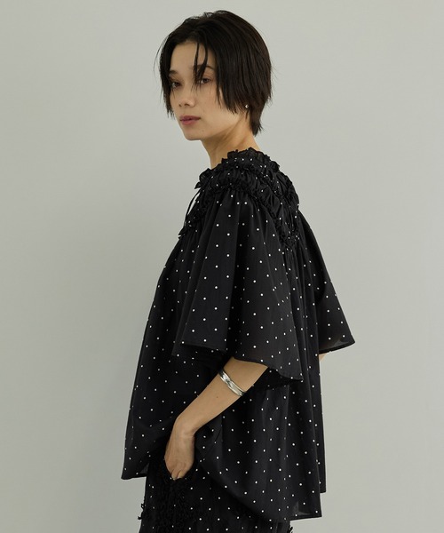crinkle crinkle crinkle(クリンクルクリンクルクリンクル)の「【WEB先行販売】【crinkle crinkle crinkle】別注ドットコットンブラウス(シャツ/ブラウス・レディース・ブラック系その他・FREE)」の12枚目の写真