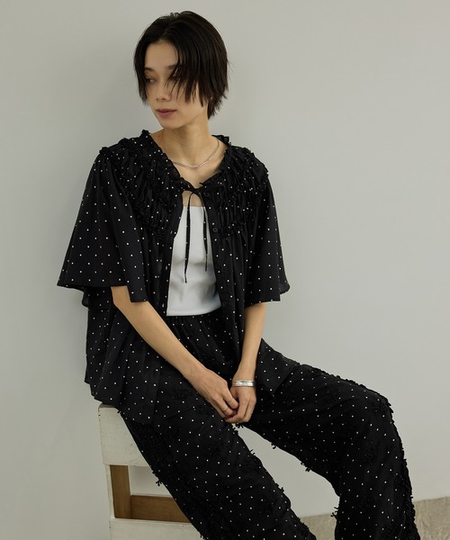 crinkle crinkle crinkle(クリンクルクリンクルクリンクル)の「【WEB先行販売】【crinkle crinkle crinkle】別注ドットコットンブラウス(シャツ/ブラウス・レディース・ブラック系その他・FREE)」の15枚目の写真