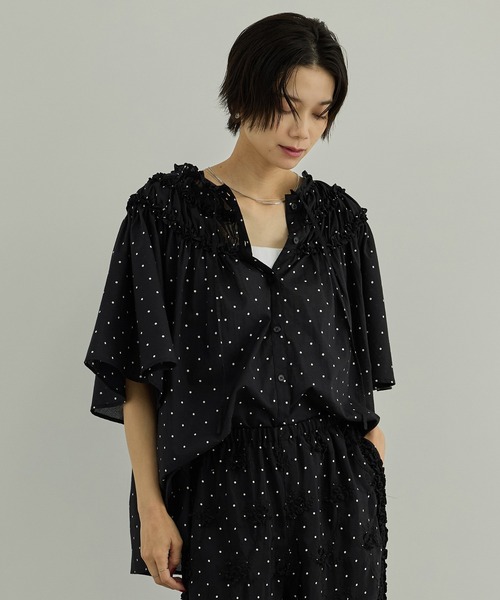 crinkle crinkle crinkle(クリンクルクリンクルクリンクル)の「【WEB先行販売】【crinkle crinkle crinkle】別注ドットコットンブラウス(シャツ/ブラウス・レディース・ブラック系その他・FREE)」の16枚目の写真