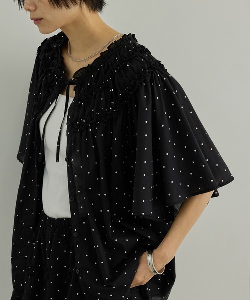 crinkle crinkle crinkle(クリンクルクリンクルクリンクル)の「【WEB先行販売】【crinkle crinkle crinkle】別注ドットコットンブラウス(シャツ/ブラウス・レディース・ブラック系その他・FREE)」の18枚目の写真
