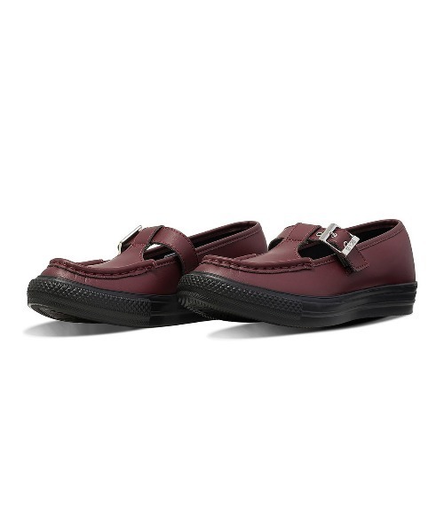 CONVERSE（コンバース）の「CONVERSE ALL STAR LIGHT T-STRAP SY OX（コンバース オールスター ライト Tストラップ SY OX）（スニーカー・メンズ・ブラック/バーガンディー・23.5cm/23cm/24.5cm/24cm/25cm）」の2枚目の写真
