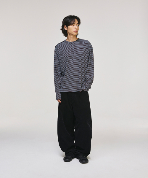 SIGNATURE（シグネチャ）の「ワイドカーブドダートコーデュロイパンツ[ブラック]（その他パンツ・レディース・その他・L/M/S/XL）」の5枚目の写真