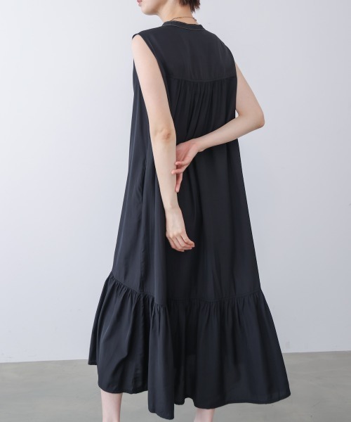 Bou Jeloud(ブージュルード)の「レーヨンティアードバイカラーワンピース(ワンピース・レディース・ブラック・FREE)」の19枚目の写真
