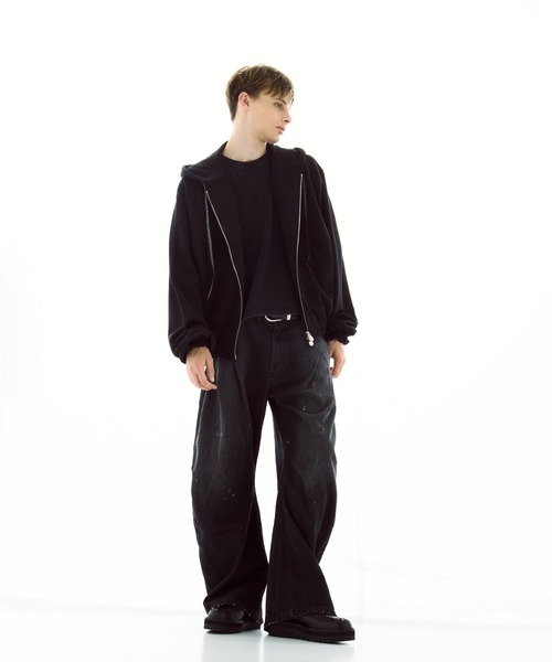 CONZ(コンズ)の「dark wash curve denim(デニムパンツ・メンズ・インディゴブルー/ブラック・2/3/1)」の4枚目の写真