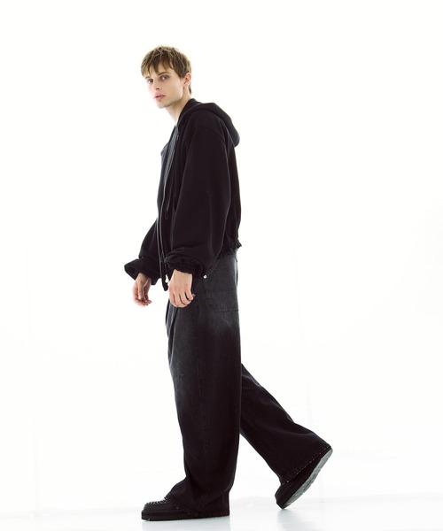 CONZ(コンズ)の「dark wash curve denim(デニムパンツ・メンズ・インディゴブルー/ブラック・2/3/1)」の6枚目の写真