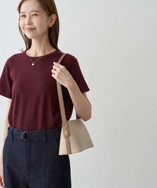 ROPE' PICNIC(ロペピクニック)の「ラメ混コンパクトニットTEE(ニット/セーター・レディース・ブラック/ホワイト/ワイン/ラベンダー・FREE)」の9枚目の写真