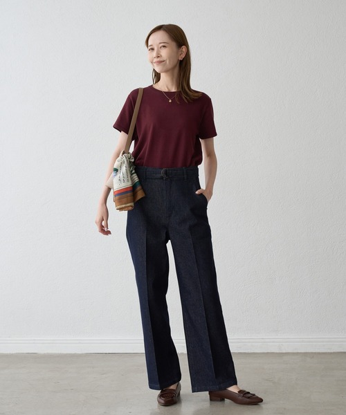 ROPE' PICNIC(ロペピクニック)の「ラメ混コンパクトニットTEE(ニット/セーター・レディース・ブラック/ホワイト/ワイン/ラベンダー・FREE)」の6枚目の写真