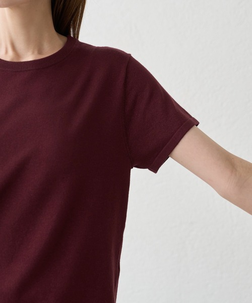 ROPE' PICNIC(ロペピクニック)の「ラメ混コンパクトニットTEE(ニット/セーター・レディース・ブラック/ホワイト/ワイン/ラベンダー・FREE)」の15枚目の写真