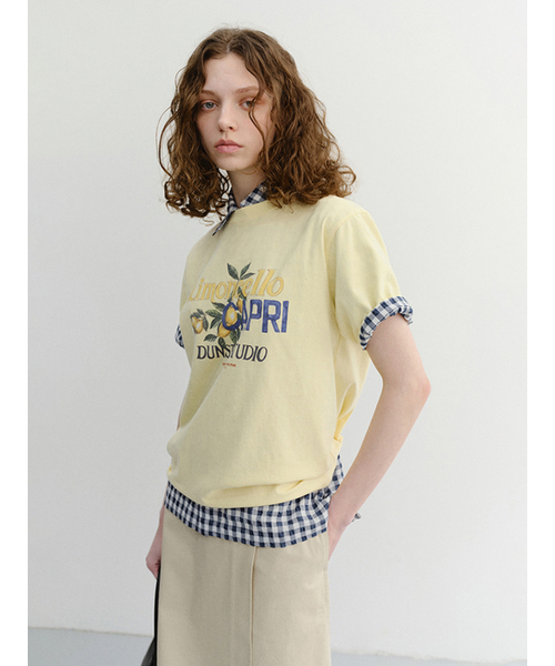 DUNST(ダンスト)の「UNISEX LIMONCELLO T-SHIRT_UDTS6B148_LEMON(Tシャツ/カットソー・レディース・ライム・X-SMALL/SMALL/MEDIUM/LARGE/X-LARGE/XX-LARGE)」の2枚目の写真