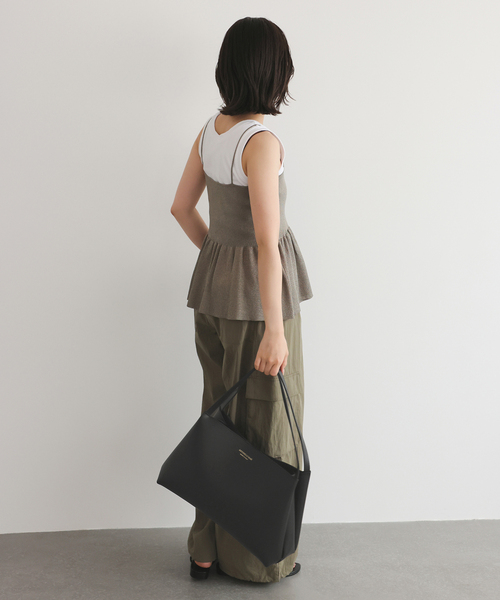 SLOBE IENA(スローブイエナ)の「ANTONELLO MASI SLOBE別注 BIG TOTE BAG(トートバッグ・レディース・ブラウン/ブラック・FREE)」の3枚目の写真