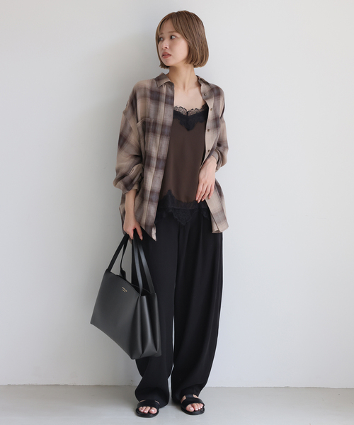 SLOBE IENA(スローブイエナ)の「ANTONELLO MASI SLOBE別注 BIG TOTE BAG(トートバッグ・レディース・ブラウン/ブラック・FREE)」の11枚目の写真