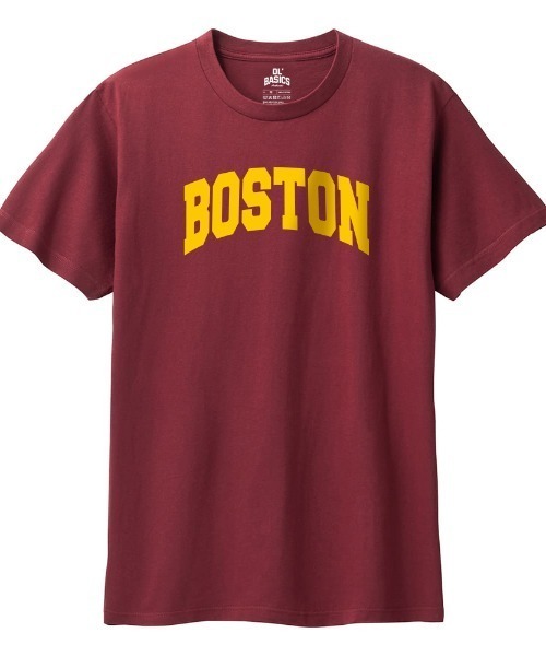 Ol' Basics(オールベーシックス)の「Ol' Basics(オール・ベーシックス) 半袖Tシャツ BOSTON ロゴ プリント 5.6オンス トップス カットソー レディース(Tシャツ/カットソー・レディース・バーガンディー/インディゴブルー/スミクロ/グリーン系・L/M)」の4枚目の写真
