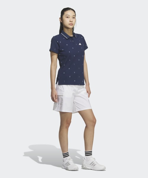 adidas(アディダス)の「クライマクール モノグラム 半袖シャツ【adidas Golf/アディダスゴルフ】(ポロシャツ・レディース・ブルー系その他・X-SMALL/X-LARGE/LARGE/SMALL/MEDIUM)」の5枚目の写真