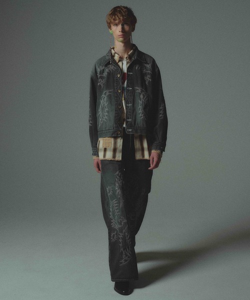 amok(アモク)の「EMBROIDERY DENIM PANTS(デニムパンツ・メンズ・ブラック/インディゴブルー・M/L/S)」の20枚目の写真