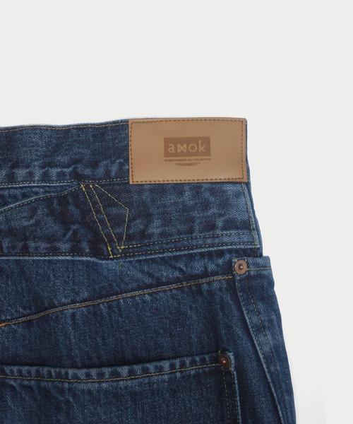 amok(アモク)の「EMBROIDERY DENIM PANTS(デニムパンツ・メンズ・ブラック/インディゴブルー・M/L/S)」の3枚目の写真