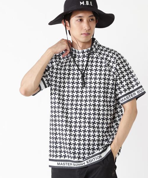 MASTER BUNNY EDITION(マスターバニーエディション)の「【MASTER BUNNY EDITION】4WAYトリコット半袖ハイネックカットソー(Tシャツ/カットソー・メンズ・ブラック/ホワイト/ベージュ・X-LARGE/MEDIUM/LARGE)」の1枚目の写真