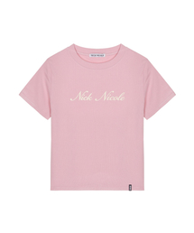 NICOLE LOGO GRAPHIC HALF TOP_PINK