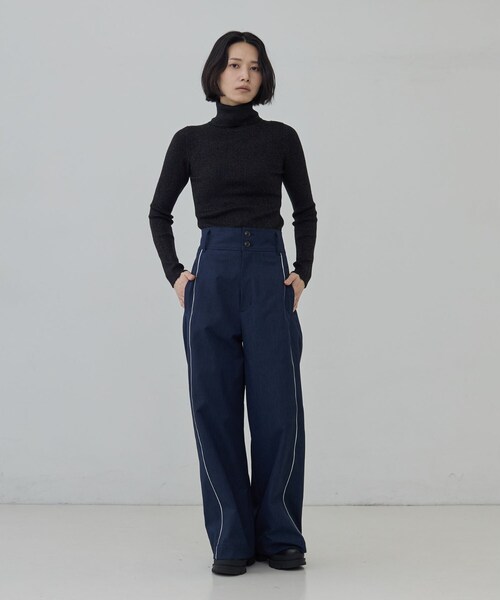 GALLEST(ギャレスト)の「ハイウエストカラーデニム(デニムパンツ・レディース・ネイビー/ベビーピンク・36/38)」の11枚目の写真