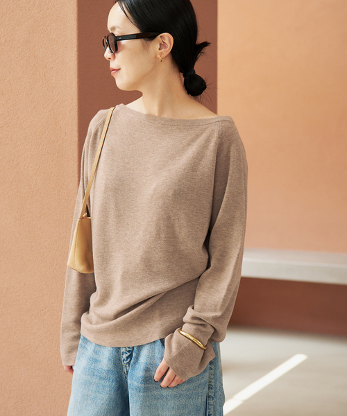 plage(プラージュ)の「《追加》Off shoulder slit ニット 4(ニット/セーター・レディース・グレー/ベージュ/レッド/ホワイト・FREE)」の3枚目の写真