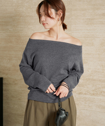 plage（プラージュ）の「《追加》Off shoulder slit ニット 4（ニット/セーター）」