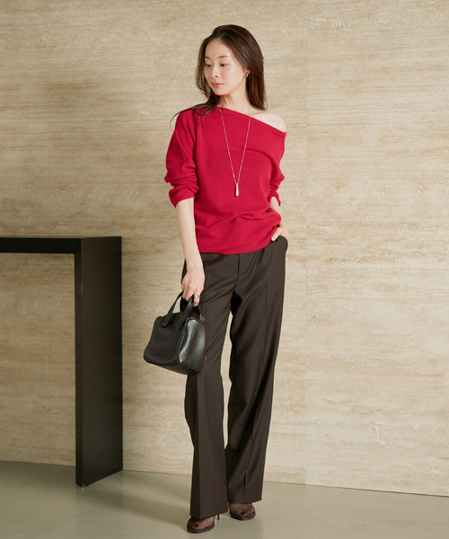 plage(プラージュ)の「《追加》Off shoulder slit ニット 4(ニット/セーター・レディース・グレー/ベージュ/レッド/ホワイト・FREE)」の20枚目の写真