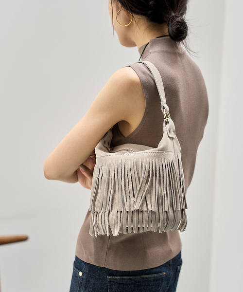 MILOS（ミロス）の「《WEB限定》MILOS/ミロス fringe バッグ（ショルダーバッグ・レディース・ベージュ系その他/ベージュ・FREE）」の2枚目の写真