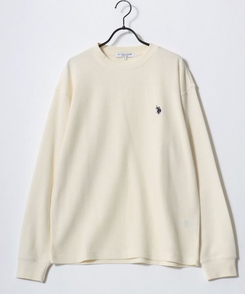 U.S. POLO ASSN.(ユーエスポロアッスン)の「U.S. POLO ASSN./ユーエスポロアッスン ワッフル/サーマル 無地 ロゴ ワンポイント刺繍 クルーネック ロングスリーブTシャツ/ロンT/長袖Tシャツ/レディース メンズ(Tシャツ/カットソー・メンズ・ブラック/ネイビー/ホワイト/グレー・M/L/LL)」の20枚目の写真