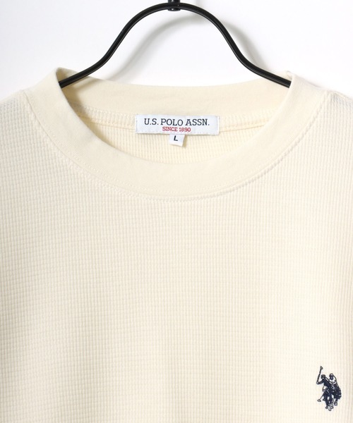 U.S. POLO ASSN.(ユーエスポロアッスン)の「U.S. POLO ASSN./ユーエスポロアッスン ワッフル/サーマル 無地 ロゴ ワンポイント刺繍 クルーネック ロングスリーブTシャツ/ロンT/長袖Tシャツ/レディース メンズ(Tシャツ/カットソー・メンズ・ブラック/ネイビー/ホワイト/グレー・M/L/LL)」の14枚目の写真