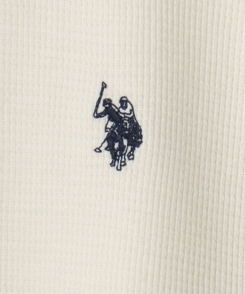 U.S. POLO ASSN.(ユーエスポロアッスン)の「U.S. POLO ASSN./ユーエスポロアッスン ワッフル/サーマル 無地 ロゴ ワンポイント刺繍 クルーネック ロングスリーブTシャツ/ロンT/長袖Tシャツ/レディース メンズ(Tシャツ/カットソー・メンズ・ブラック/ネイビー/ホワイト/グレー・M/L/LL)」の6枚目の写真