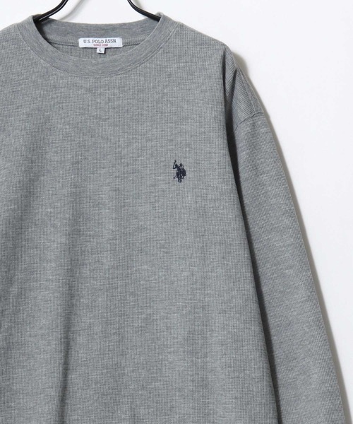 U.S. POLO ASSN.(ユーエスポロアッスン)の「U.S. POLO ASSN./ユーエスポロアッスン ワッフル/サーマル 無地 ロゴ ワンポイント刺繍 クルーネック ロングスリーブTシャツ/ロンT/長袖Tシャツ/レディース メンズ(Tシャツ/カットソー・メンズ・ブラック/ネイビー/ホワイト/グレー・M/L/LL)」の18枚目の写真