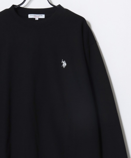 U.S. POLO ASSN.(ユーエスポロアッスン)の「U.S. POLO ASSN./ユーエスポロアッスン ワッフル/サーマル 無地 ロゴ ワンポイント刺繍 クルーネック ロングスリーブTシャツ/ロンT/長袖Tシャツ/レディース メンズ(Tシャツ/カットソー・メンズ・ブラック/ネイビー/ホワイト/グレー・M/L/LL)」の17枚目の写真