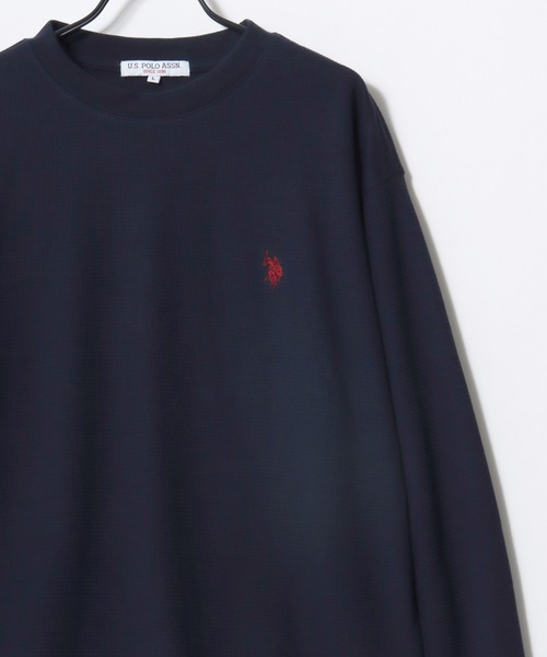 U.S. POLO ASSN.(ユーエスポロアッスン)の「U.S. POLO ASSN./ユーエスポロアッスン ワッフル/サーマル 無地 ロゴ ワンポイント刺繍 クルーネック ロングスリーブTシャツ/ロンT/長袖Tシャツ/レディース メンズ(Tシャツ/カットソー・メンズ・ブラック/ネイビー/ホワイト/グレー・M/L/LL)」の19枚目の写真