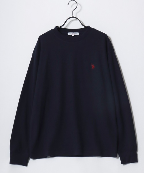 U.S. POLO ASSN.(ユーエスポロアッスン)の「U.S. POLO ASSN./ユーエスポロアッスン ワッフル/サーマル 無地 ロゴ ワンポイント刺繍 クルーネック ロングスリーブTシャツ/ロンT/長袖Tシャツ/レディース メンズ(Tシャツ/カットソー・メンズ・ブラック/ネイビー/ホワイト/グレー・M/L/LL)」の12枚目の写真