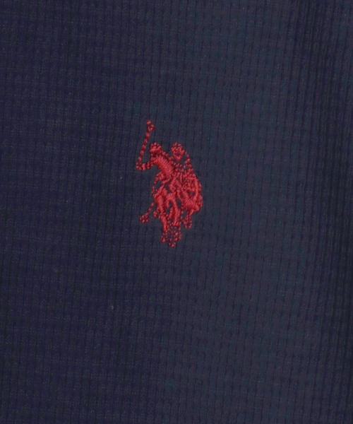 U.S. POLO ASSN.(ユーエスポロアッスン)の「U.S. POLO ASSN./ユーエスポロアッスン ワッフル/サーマル 無地 ロゴ ワンポイント刺繍 クルーネック ロングスリーブTシャツ/ロンT/長袖Tシャツ/レディース メンズ(Tシャツ/カットソー・メンズ・ブラック/ネイビー/ホワイト/グレー・M/L/LL)」の9枚目の写真