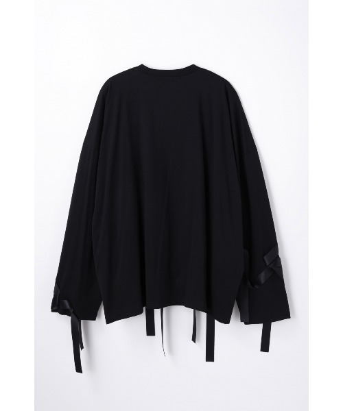 ENFOLD(エンフォルド)の「RIBBON LONG-SLEEVE T-SHIRT(Tシャツ/カットソー・レディース・ホワイト/ブラック・38)」の4枚目の写真